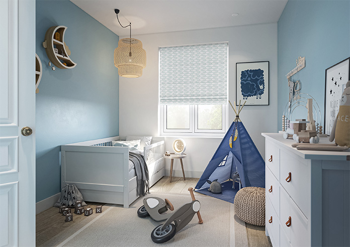 Whaling Around, Shell Grey - Twist&Fit Roman Blind - Image 6